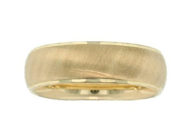 Yellow Gold Brushed Band. 5.5mm Wide.