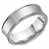 White Gold Comfort Fit, Brushed Wedding Ring