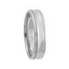 White Gold Mens Band. 5.5mm Wide.