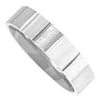 White Gold Textured Mens Band. 6.0mm Wide.