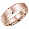 Rose Gold Wedding Band Brushed