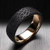 Carbon Fiber And , , Rose Gold Mens Band.