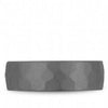 Tantalum And Yellow Gold Mens Band. With Hammered Finish