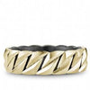 Tantalum And Yellow Gold Mens Band. With Brushed Finish