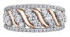 White & Rose Gold Accent Diamond Ring.