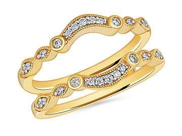 Yellow Gold Diamond Jacket Band.