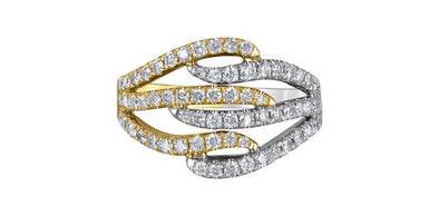 Yellow Gold, White Gold Diamond Ring.