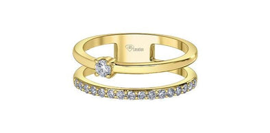 Yellow Gold Canadian Diamond Ring.