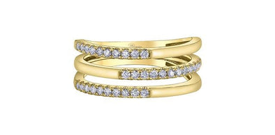 Yellow Gold Canadian Diamond Ring.