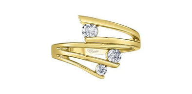 Yellow Gold Canadian Diamond Ring.