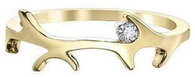 Yellow Gold Canadian Diamond Ring.