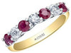 Yellow Gold Canadian Diamond, Ruby Ring.