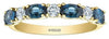 Yellow Gold Diamond, Blue Sapphire Ring.