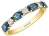 Yellow Gold Diamond, Blue Sapphire Ring.