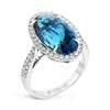 White Gold London Blue Topaz Ring.