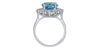 White Gold Diamond, Blue Topaz, Canadian Diamond Ring.