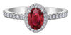 White Gold Ruby, Diamond Ring.