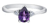 White Gold Amethyst, Canadian Diamond Ring.