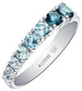 White Gold Canadian Diamond, Blue Topaz, London Blue Topaz, Canadian Diamond Ring.