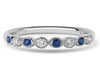 White Gold Diamond, Blue Sapphire Ring.