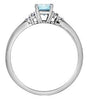 White Gold Aquamarine, Diamond Ring.