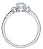 White Gold Aquamarine, Canadian Diamond Ring.