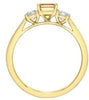 Yellow Gold Orange Sapphire, Canadian Diamond Ring.