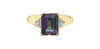 Yellow Gold Mystic Topaz, Diamond Ring.