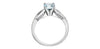 White Gold Aquamarine, Diamond Ring.