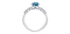 White Gold Blue Topaz, Canadian Diamond Ring.