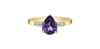 Yellow Gold Amethyst, Canadian Diamond Ring.