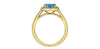 Yellow Gold Diamond, Blue Topaz, With Natural Earth Mined Accent Diamonds Ring.