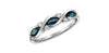 White Gold Blue Sapphire, With Natural Earth Mined Accent Diamonds Ring.