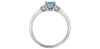 White Gold Aquamarine, Canadian Diamond Ring.