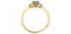 Yellow Gold Green Sapphire, Canadian Diamond Ring.
