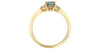 Yellow Gold Green Sapphire, Canadian Diamond Ring.