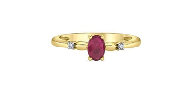 Yellow Gold Ruby Ring.
