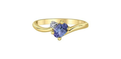 Yellow Gold Tanzanite, Diamond Ring.