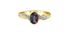 Yellow Gold Mystic Topaz, Diamond Ring.