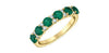 Yellow Gold Lab Grown Emerald, Lab-Grown Diamond Ring.