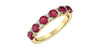 Yellow Gold Lab Grown Ruby, Lab-Grown Diamond Ring.
