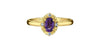 Yellow Gold Amethyst, Canadian Diamond Ring.