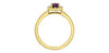 Yellow Gold Amethyst, Canadian Diamond Ring.