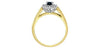 Yellow Gold, White Gold Blue Sapphire, Diamond Ring.