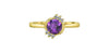Yellow Gold Amethyst, Diamond Ring.