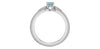 White Gold Aquamarine, Diamond Ring.