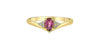 Yellow Gold Pink Tourmaline, Diamond Ring.