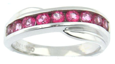 White Gold Pink Tourmaline Ring.