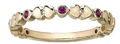 Yellow Gold Ruby Band.