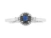 White Gold Blue Sapphire Ring.